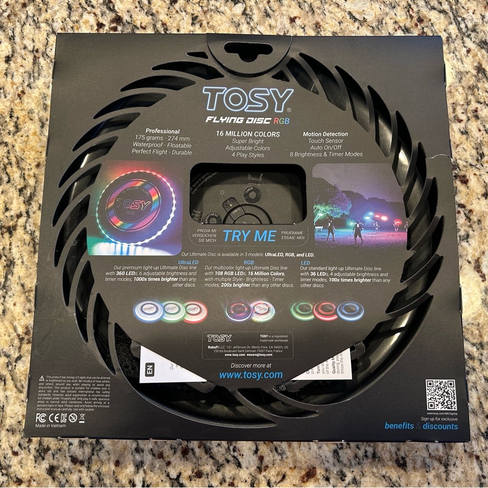 TOSY Flying Disc with RGB Lights
